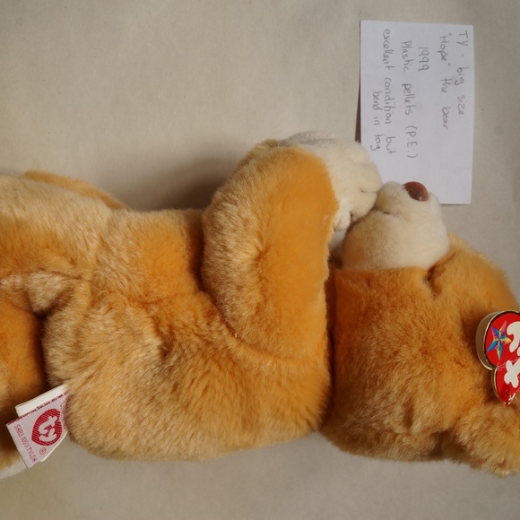 TY - beanie baby - hope the bear (1999-big size) with tag - Picture 2 of 4